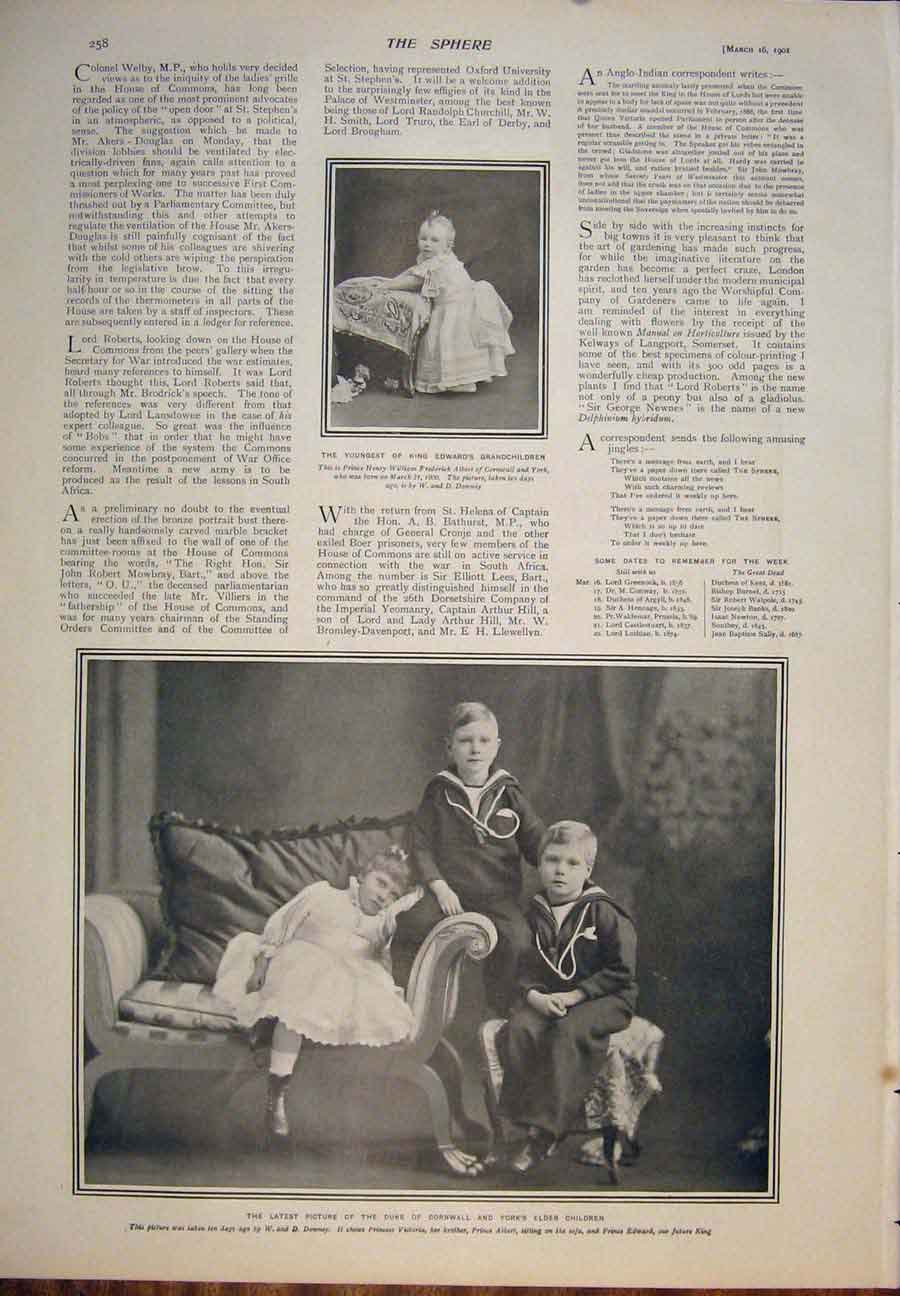 Original Old Antique Print Queen Alexandra Victoria Station London 1901 20th