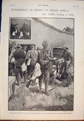 Original Old Antique Print Vrede Harrismith South Africa Paxton Rebel Sier 1901