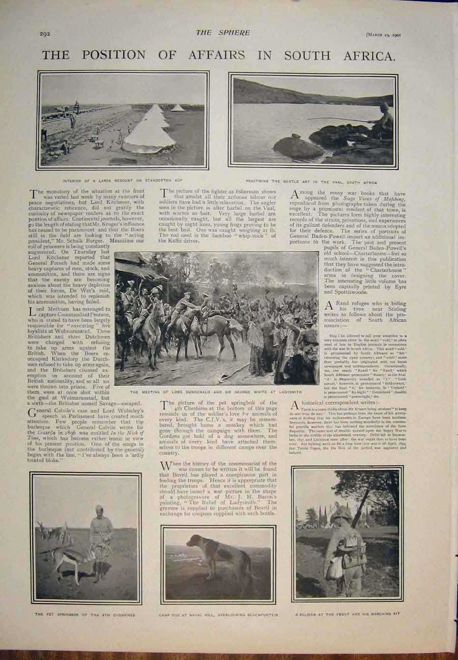 Original Old Antique Print Marquis Salisbury Knight Garter Gascoyne-Cecil 1901