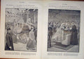 Original Old Antique Print Marriage Wilhelmina Holland Netherlands Henry