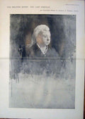 Original Old Antique Print Queen Victoria Portrait Unfinished Solomon Fine Art