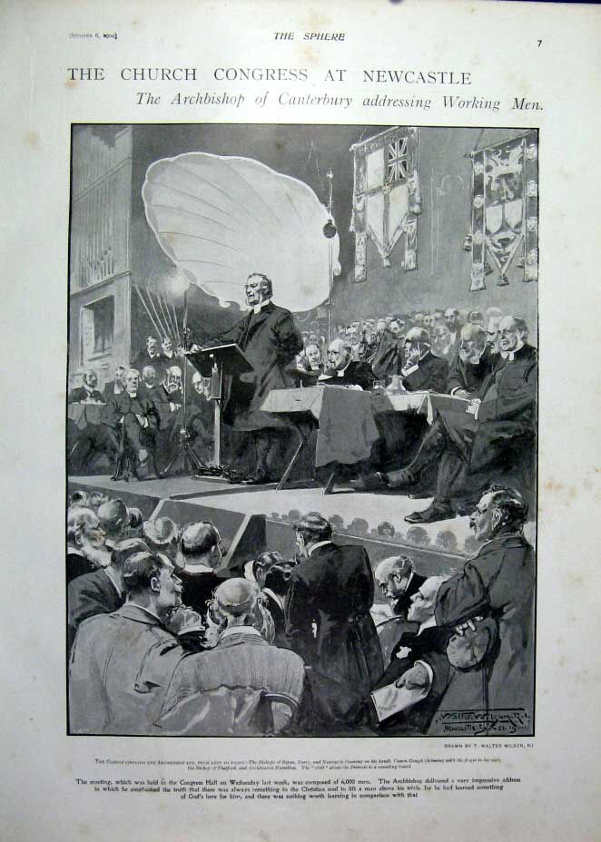 Original Old Antique Print In Memory Nelson The Victory At Portsmouth 1900 20th
