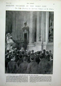 Original Old Antique Print Mrs Danes Defence At Wyndham'S Theatre 1900 Victorian