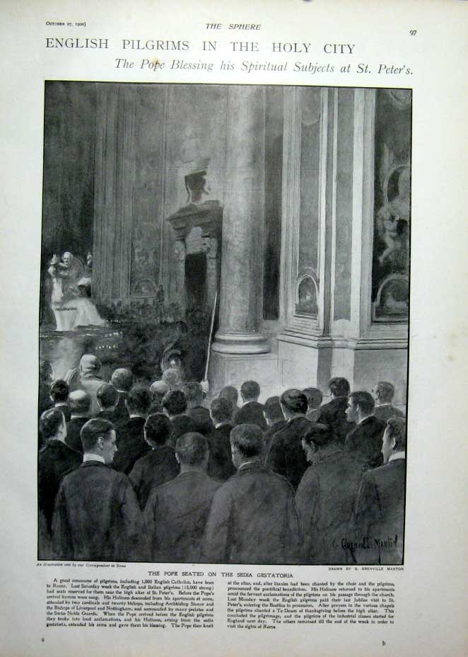 Original Old Antique Print Mrs Danes Defence At Wyndham'S Theatre 1900 Victorian