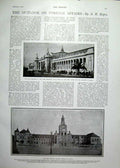 Original Old Antique Print Walnut Season Convent Garden Market 1900 London 20th