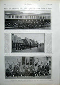 Original Old Antique Print New White Star Liner Runic Duke Manchester 1900 20th
