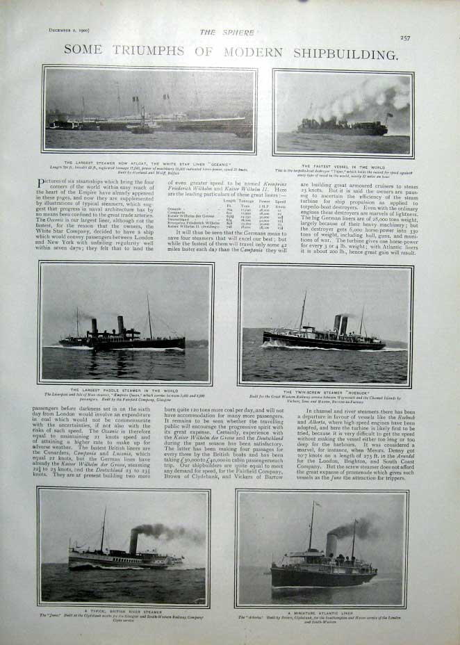 Original Old Antique Print King Portugal & Friendship With England 1900 20th