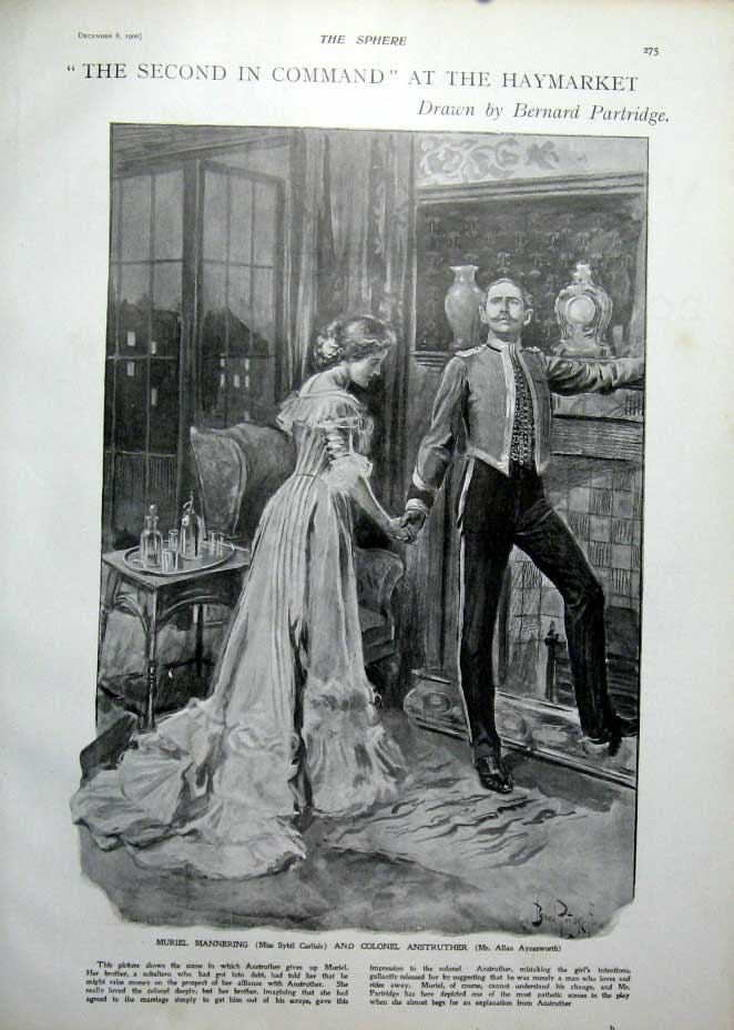 Old Antique Print Beautiful Miss Gunnings Fine Art 1900 Hacker'S Tableau 20th