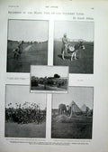 Original Old Antique Print Happy Side Siers Lives In South Africa 1900 Victorian