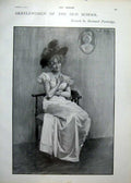 Original Old Antique Print Gentlewomen School By Partridge Fine Art 1900 20th