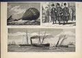 Original Old Antique Print Duruballoon Sea Paris Bloomers Fashion Humber Emily