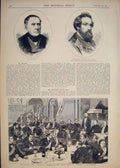 Old Antique Print Portrait Guizot Gilpin Dilke Foresters Hammersmith 1874 19th
