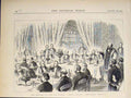 Original Old Antique Print Southport Winter Garden Banquet 1874 19th