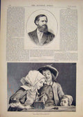 Original Old Antique Print Portrait Count Von Arnim Released Prisoner Mouse 1874