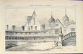 Original Old Antique Print Horse Shoe Cloister Windsor Castle 1874 Victorian