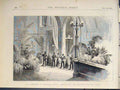 Original Old Antique Print Windsor Castle Emperor Suite 1874 19th