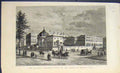 Original Old Antique Print Palace Legion Honour Paris France 1874 Victorian