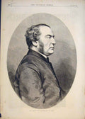 Original Old Antique Print Portrait Archbishop York Lucia Di Lammermoor Art
