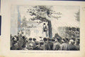 Original Old Antique Print Funeral Colonel Milward Woolwich London Salute 1874