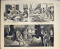 Original Old Antique Print Clyde Steel Works Hammer 1874 19th Century