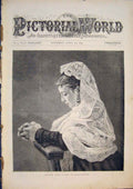 Old Antique Print Portrait Easter Time Study Valentine Blanchard Art 1874 19th