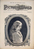 Original Old Antique Print Portrait Meditation Young Girl Fine Art 1875 19th