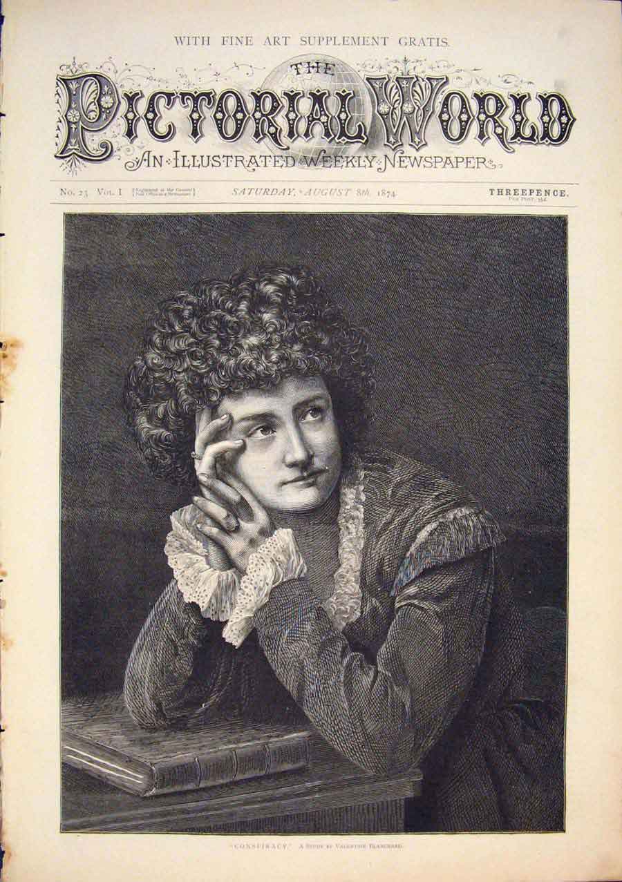 Old Antique Print Portrait Conspiracy Study Valentine Blanchard Fine Art