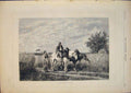 Original Old Antique Print The Gen Grain Horses Fine Art 1874 19th