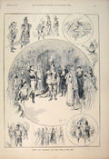 Old Antique Print Incognita Lyric Theatre Scenes Comic Opera London 1892 19th