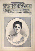 Original Old Antique Print Portrait Isabel Ellison Lady Fine Art 1892 Victorian
