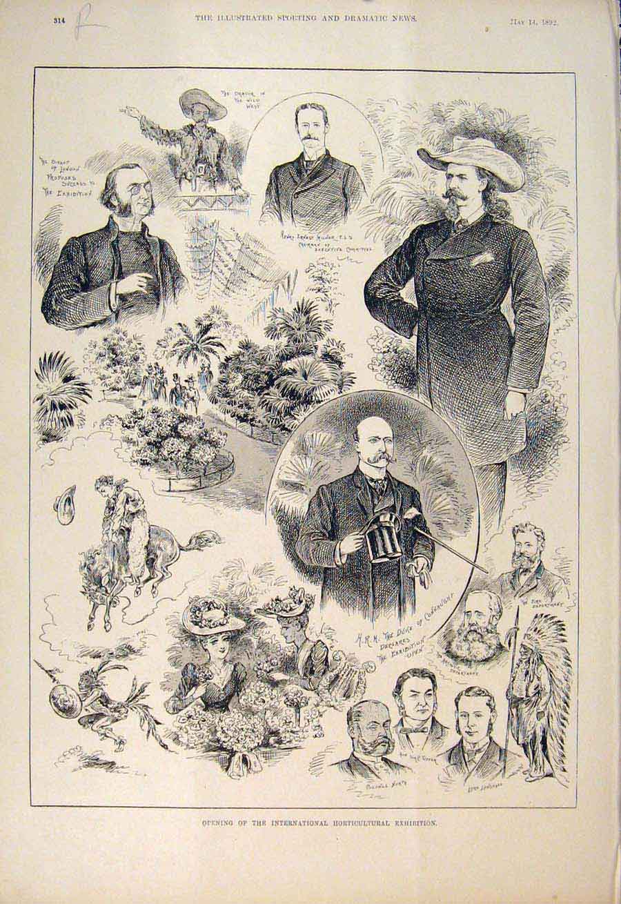 Old Antique Print Horticultural Exhibition Walker Golf Freemasons' Tavern