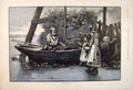 Original Old Antique Print Father'S Boat Knowles Children Fine Art 1892 19th