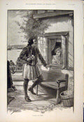 Original Old Antique Print William Susan Hardy Fine Art 1892 19th