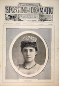 Original Old Antique Print Portrait Owner Milford Sport Drama 1892 Victorian