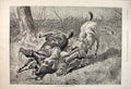 Original Old Antique Print Horse Race Jump Hurdle Accident Riding 1892 Victorian