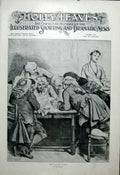 Original Old Antique Print Gossips Bowl Fine Art Barnard 1904 20th Century