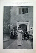 Original Old Antique Print Lady With Two Strings To Her Bow 1904 20th Century