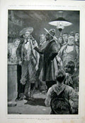 Original Old Antique Print Boys Should Not Carry Weapons Fine Art 1904 20th