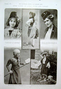 Original Old Antique Print Some Ladies Light Opera & Comedy 1904 Theatre 20th