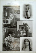 Original Old Antique Print Miss Maude Hoffman Actress 1904 Theatre 20th Century