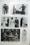 Original Old Antique Print Garden Lies At St James Theatre 1904 20th Century