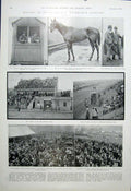 Original Old Antique Print Racing In Scotland The Edinburgh Meeting 1904 20th
