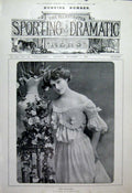 Original Old Antique Print Miss Leonhardt London Actress 1904 Theatre 20th