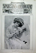 Original Old Antique Print Misshilda Coral London Actress 1904 Theatre 20th