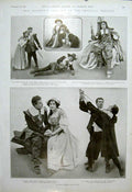Original Old Antique Print Her Majesty'S Sevant At Imperial Theatre 1904 London