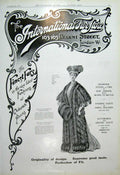 Original Old Antique Print International Fur Store Regent Street London 1904