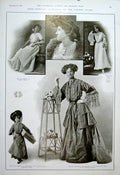 Original Old Antique Print Londo Stage Actress 1904 Moore Dark Millar Bateman