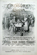 Original Old Antique Print Still Best Today Cadbury Cocoa 1904 Advert 20th