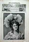 Original Old Antique Print Miss Edna May London Actress 1904 Theatre 20th