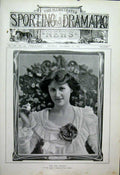Original Old Antique Print Nina Sevening London Actress 1904 Theatre 20th